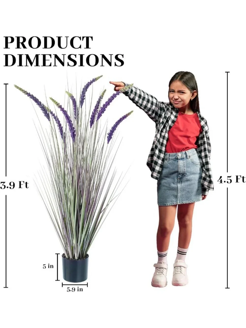 2-Pack 4ft Faux Veronica Speedwell Grass - Lush Purple Artificial Plants